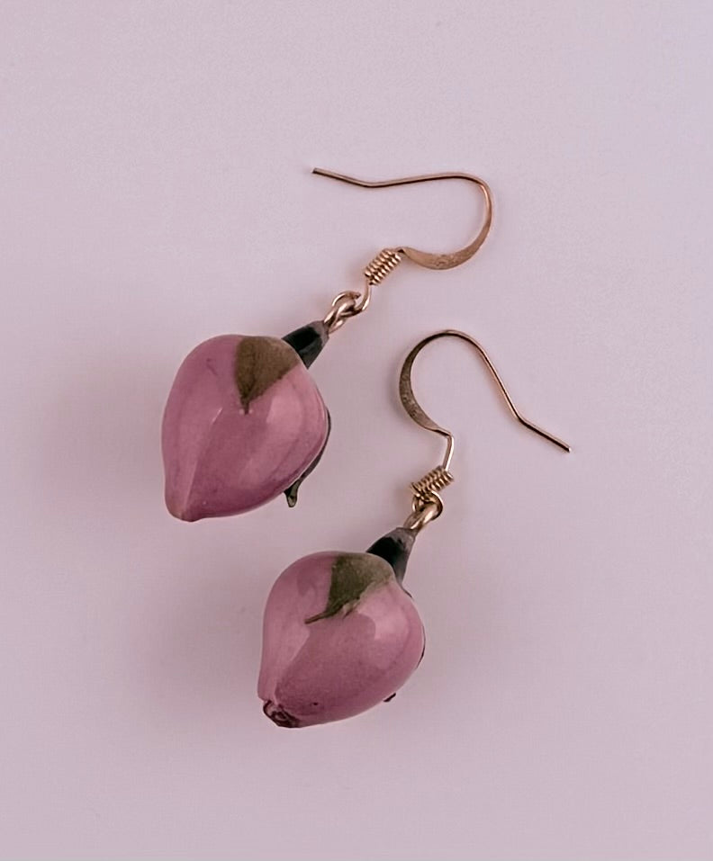 Real Rose earrings