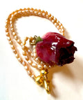 Real Rose on FW Pearl strand