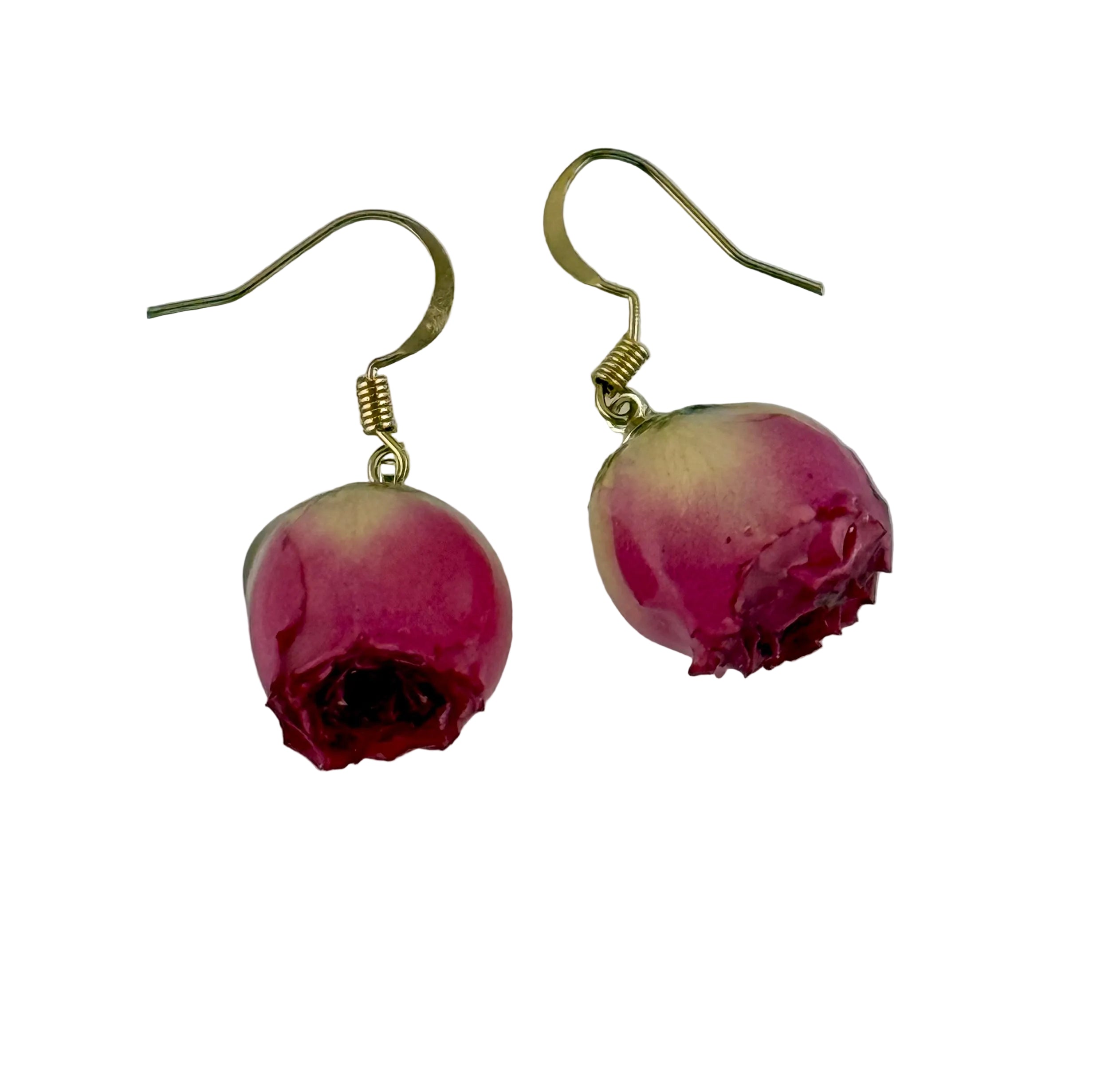 Real Rose earrings