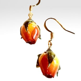 Real Rose earrings